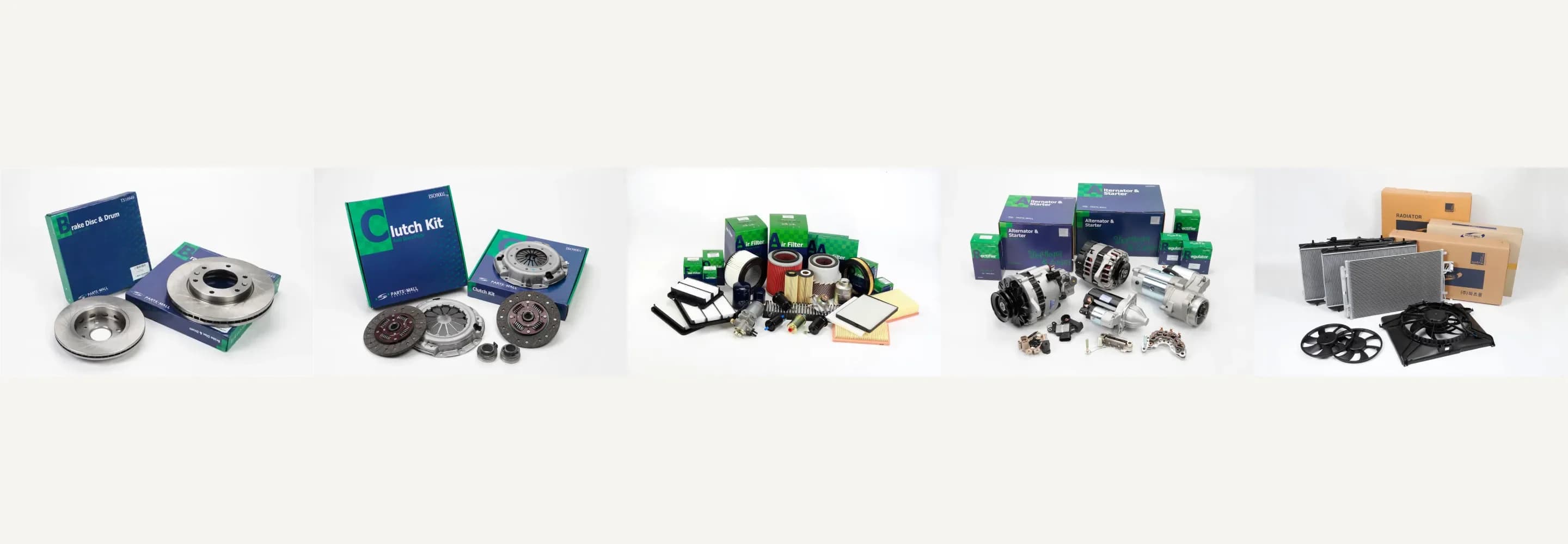 Parts-Mall braking, clutch, filter, electrical and cooling components.