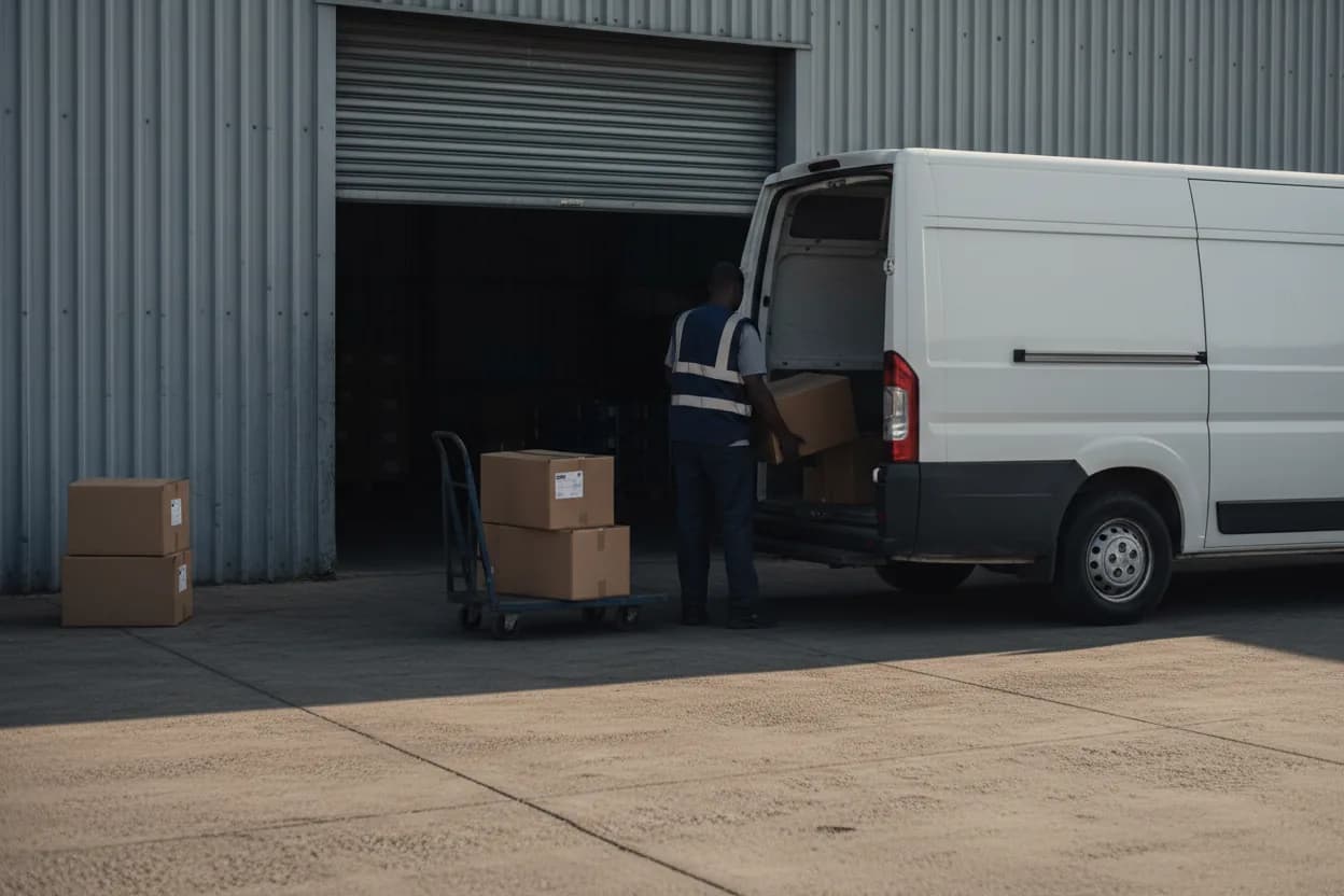 A Parts-Mall delivery van.